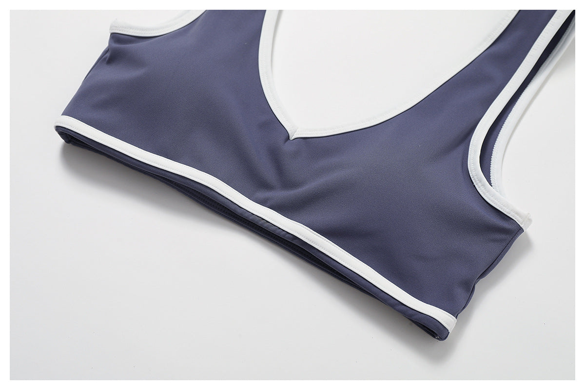 Contrast Wide Strap Bra
