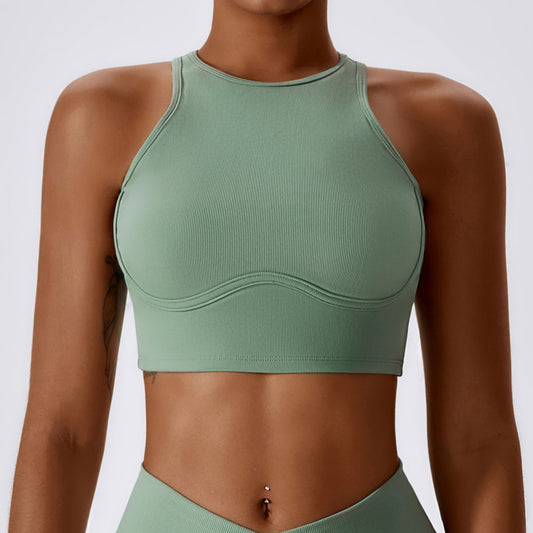 Plain Ribbed Racerback Bra