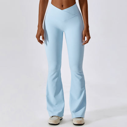 Plain Ribbed Bell Bottom Pants
