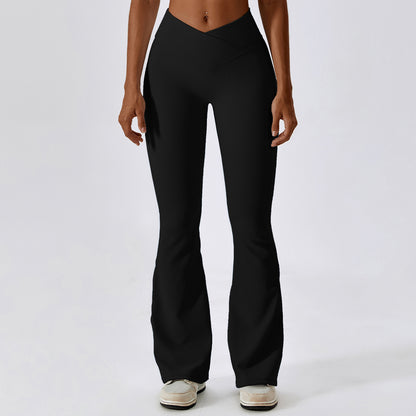 Plain Ribbed Bell Bottom Pants