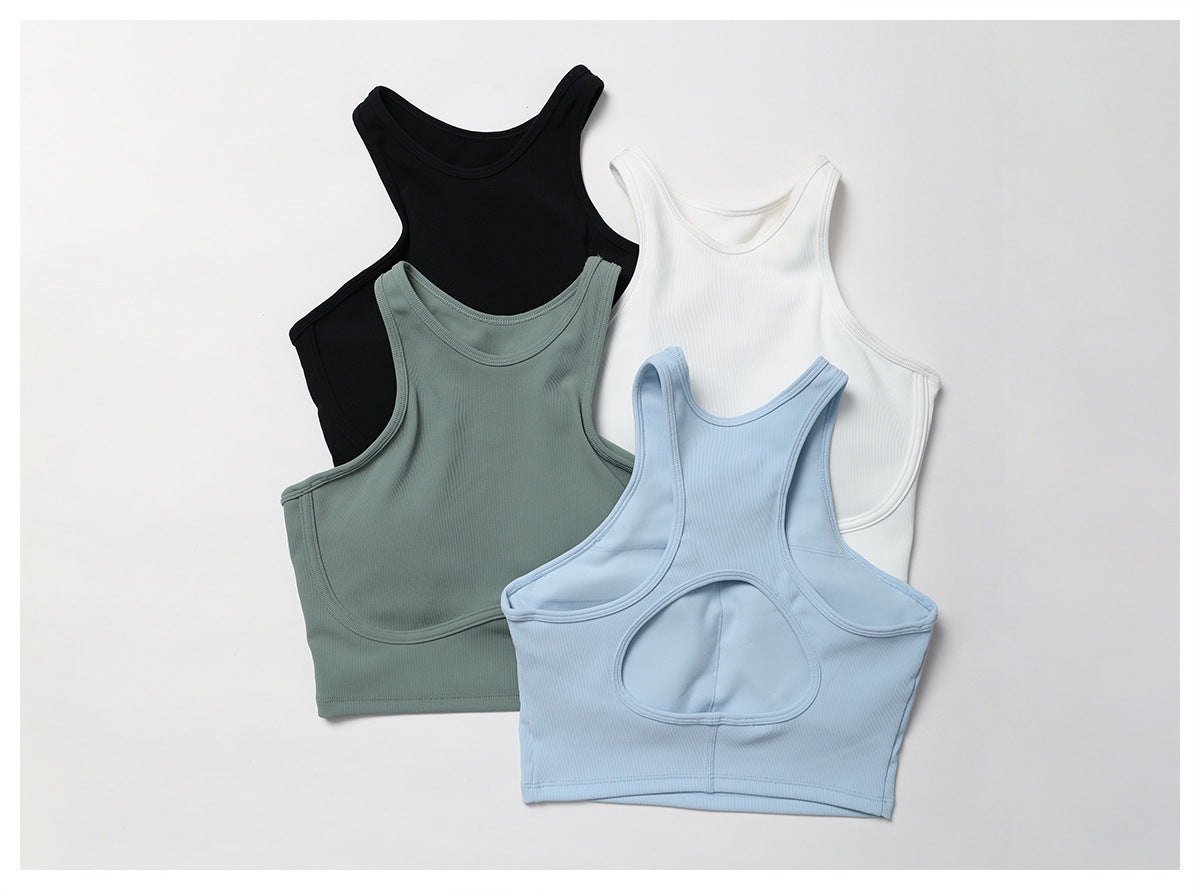 Plain Ribbed Racerback Bra