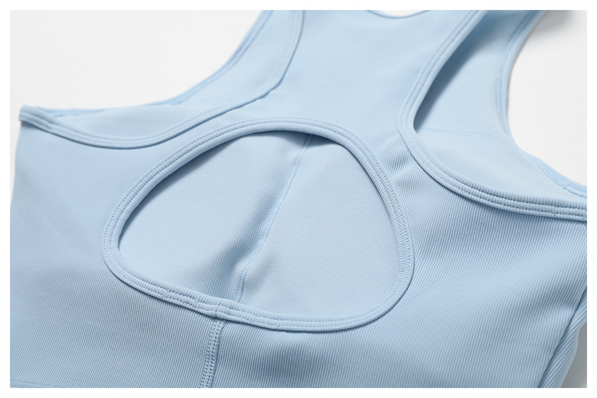 Plain Ribbed Racerback Bra