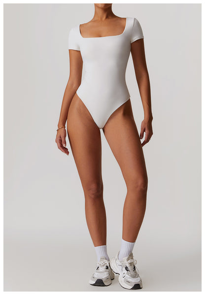 Plain Short Sleeve One Piece