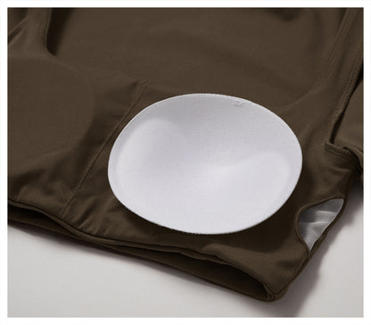Plain High Cropped Long Sleeve Top