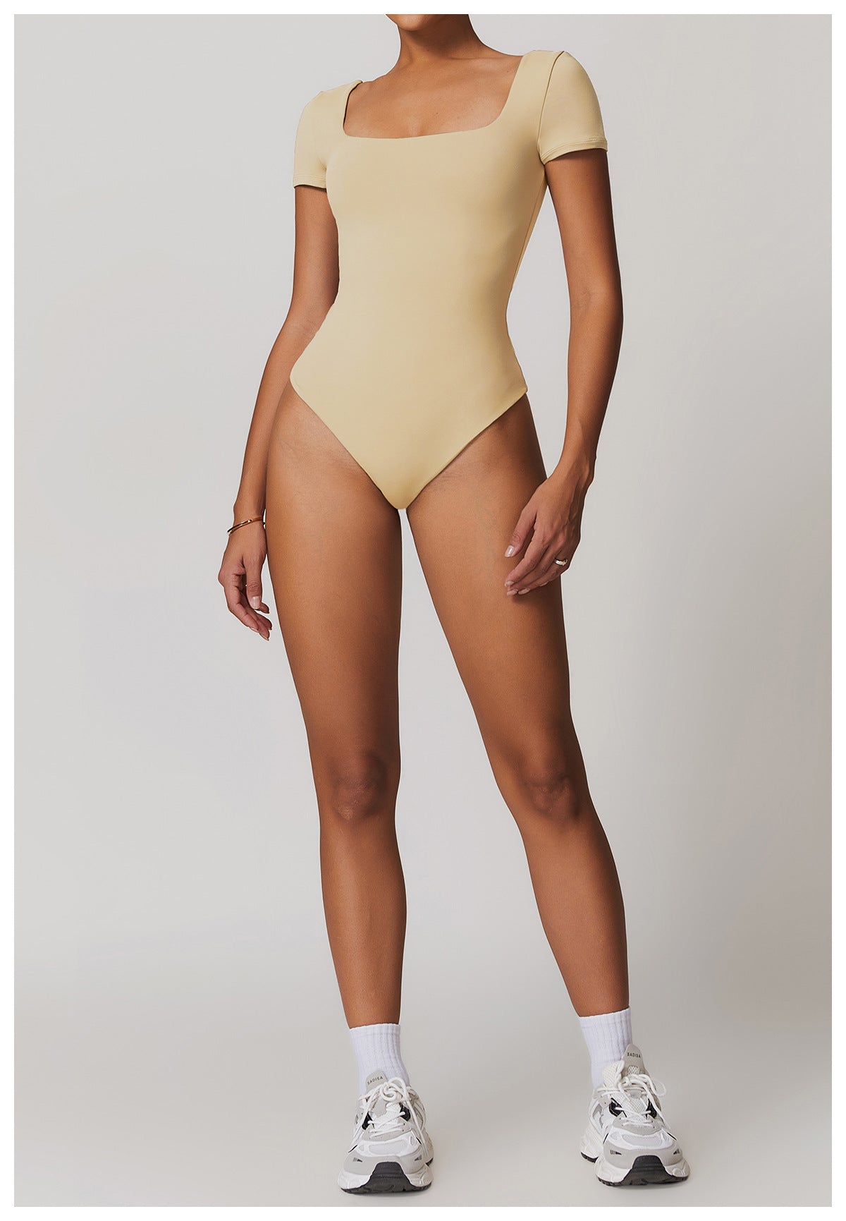 Plain Short Sleeve One Piece