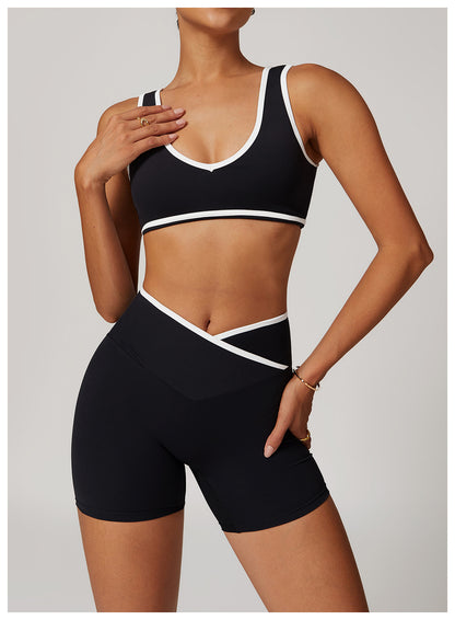 Contrast Wide Strap Bra