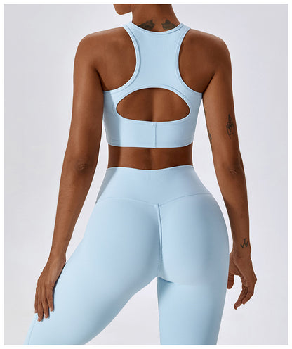 Plain Ribbed Racerback Bra